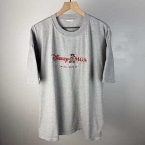 Vintage Disney MGM Studios Theme Park Gray T Shirt 90's Mickey Mouse Art 2XL